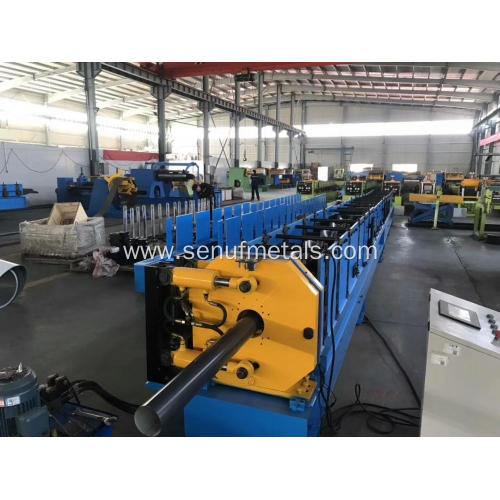 Construction material downpipe roll forming machine